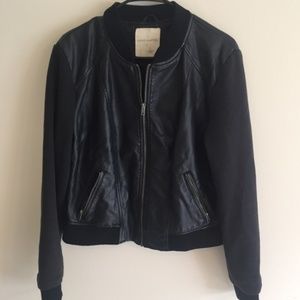 PacSun Leather Jacket w/ Double Front Zip Pockets